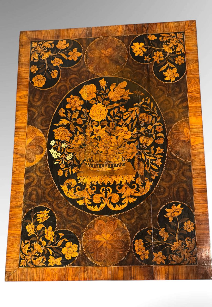 TAVOLO SCRITTOIO DA CENTRO INTARSIATO LUIGI XVI -photo-3