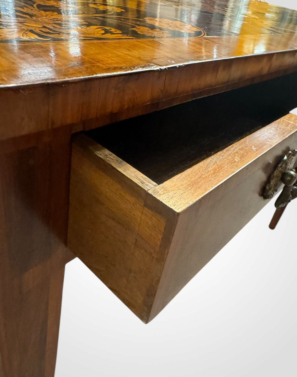 TAVOLO SCRITTOIO DA CENTRO INTARSIATO LUIGI XVI -photo-3