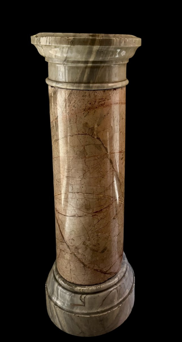 Colonna antica in marmo porta statua o porta vaso -XIX secolo-photo-2