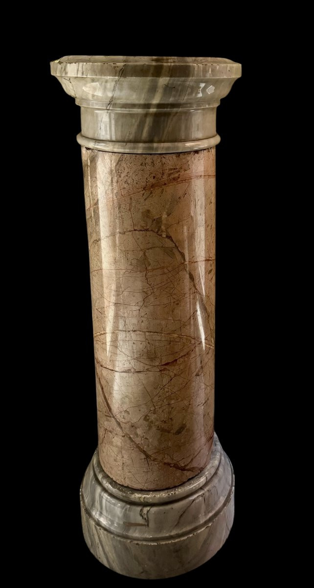 Colonna antica in marmo porta statua o porta vaso -XIX secolo-photo-3