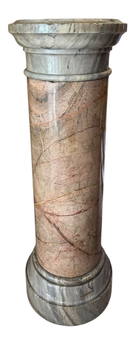 Colonna antica in marmo porta statua o porta vaso -XIX secolo-photo-2