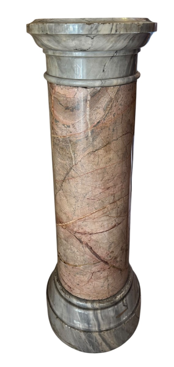 Colonna antica in marmo porta statua o porta vaso -XIX secolo