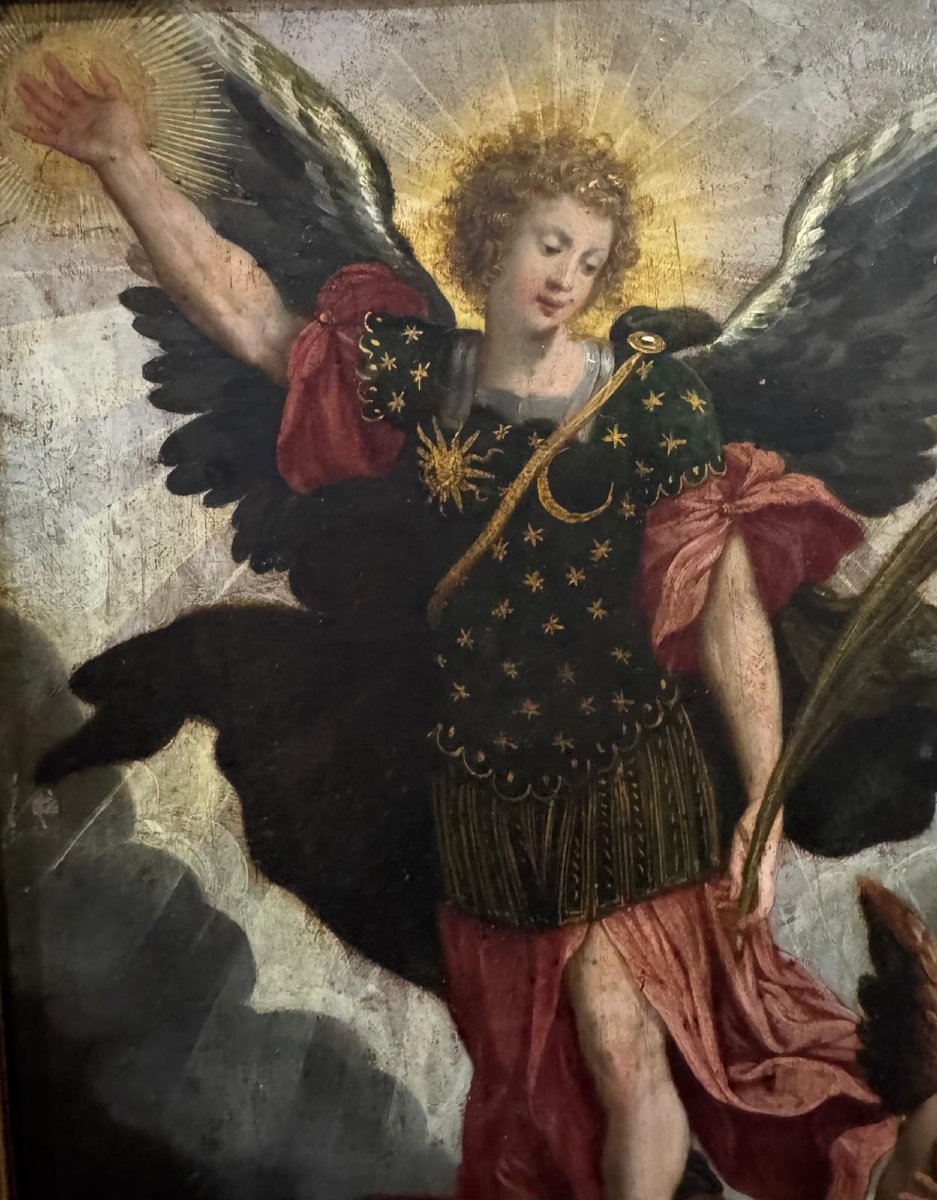 SAN MICHELE ARCANGELO VITTORIOSO- DIPINTO SU RAME - Bernardino Cesari-photo-2