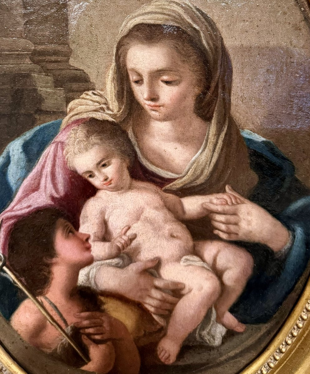 “Madonna col Bambino e San Giovannino” -  XVIII secolo-photo-2