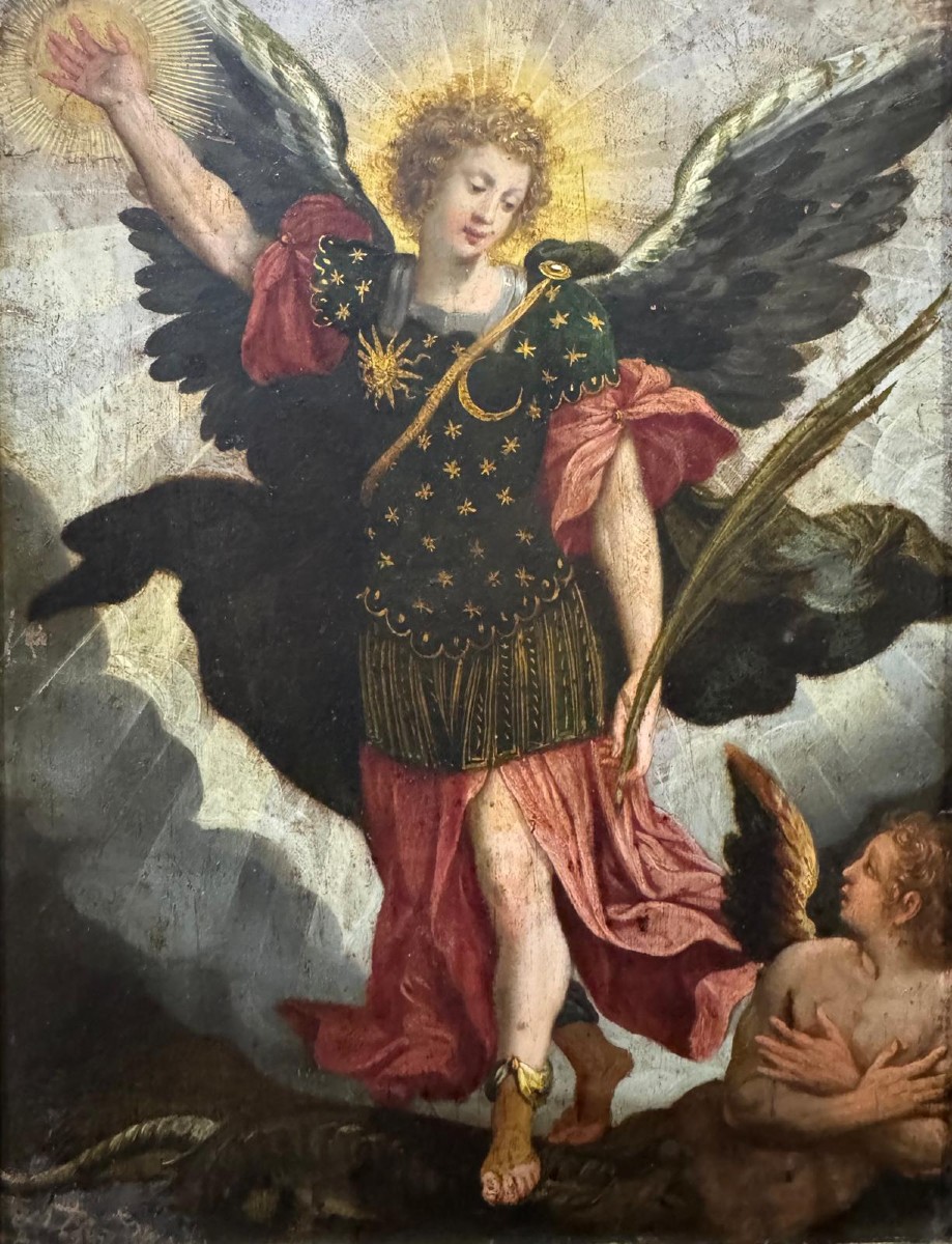 SAN MICHELE ARCANGELO VITTORIOSO- DIPINTO SU RAME - Bernardino Cesari