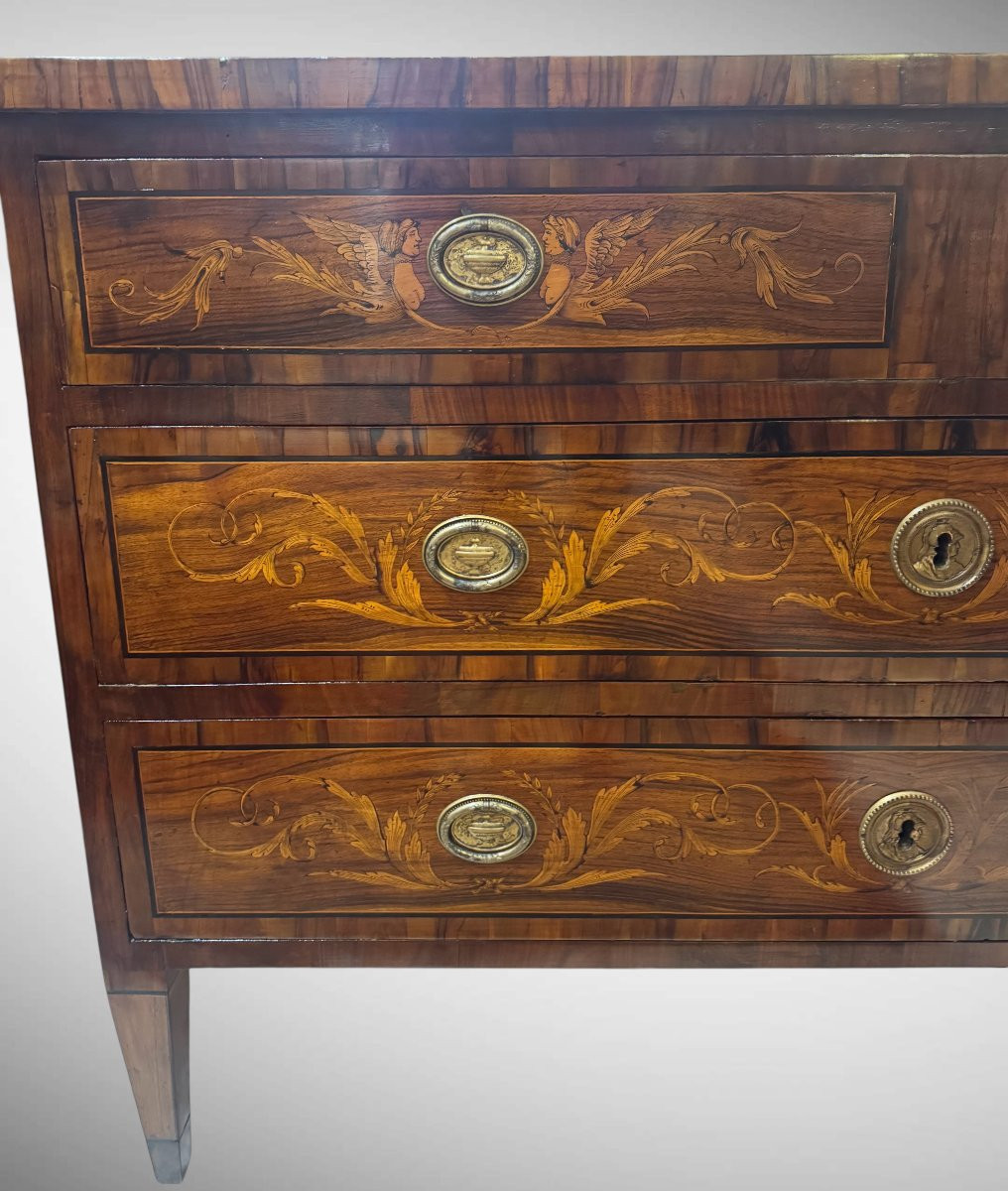 CASSETTONE INTARSIATO LUIGI XVI NEOCLASSICO-photo-2