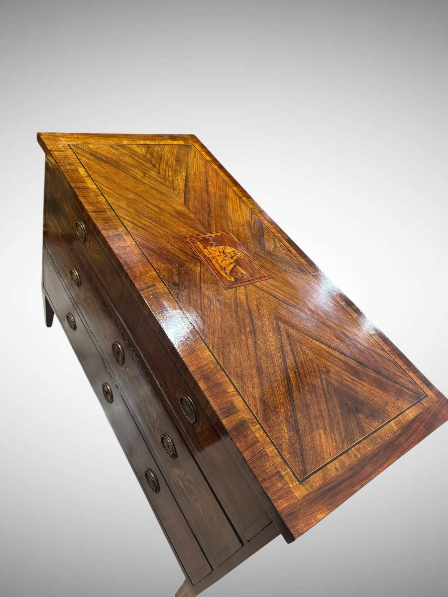 CASSETTONE INTARSIATO LUIGI XVI NEOCLASSICO-photo-3