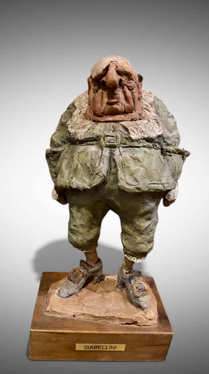 GIORGIO DE CHIRICO CARICATURA IN TERRACOTTA DI GIORGIO GABELLINI-photo-3