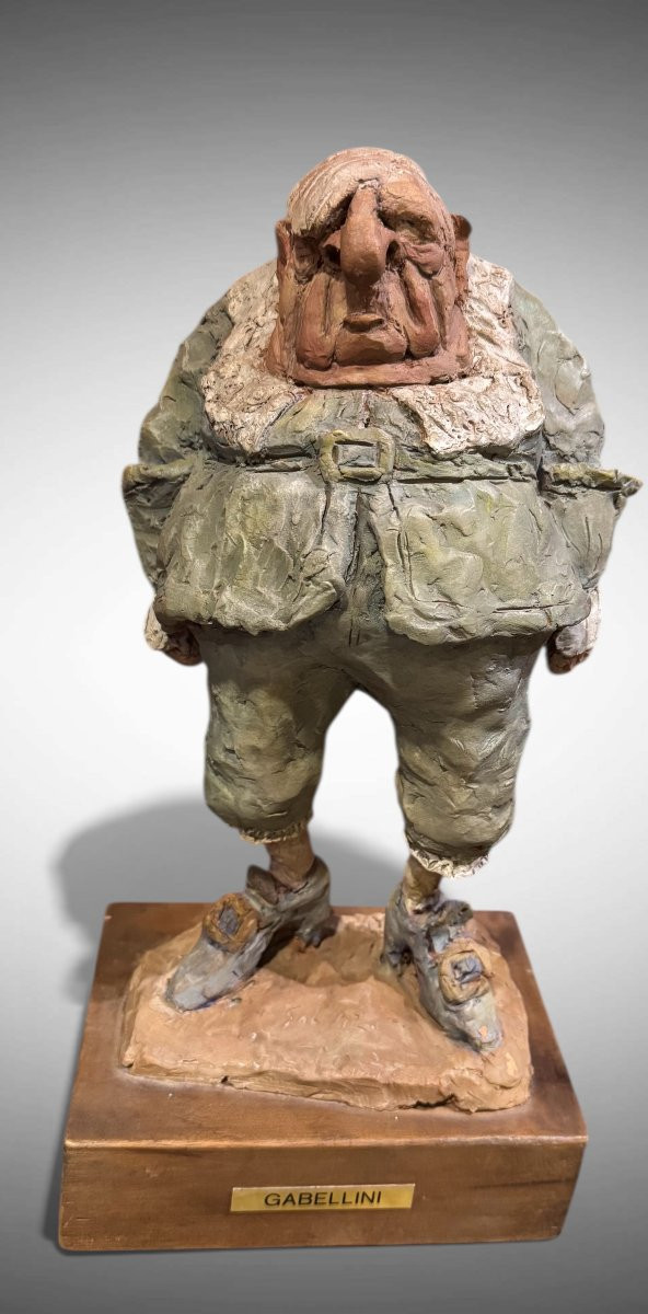 GIORGIO DE CHIRICO CARICATURA IN TERRACOTTA DI GIORGIO GABELLINI-photo-4