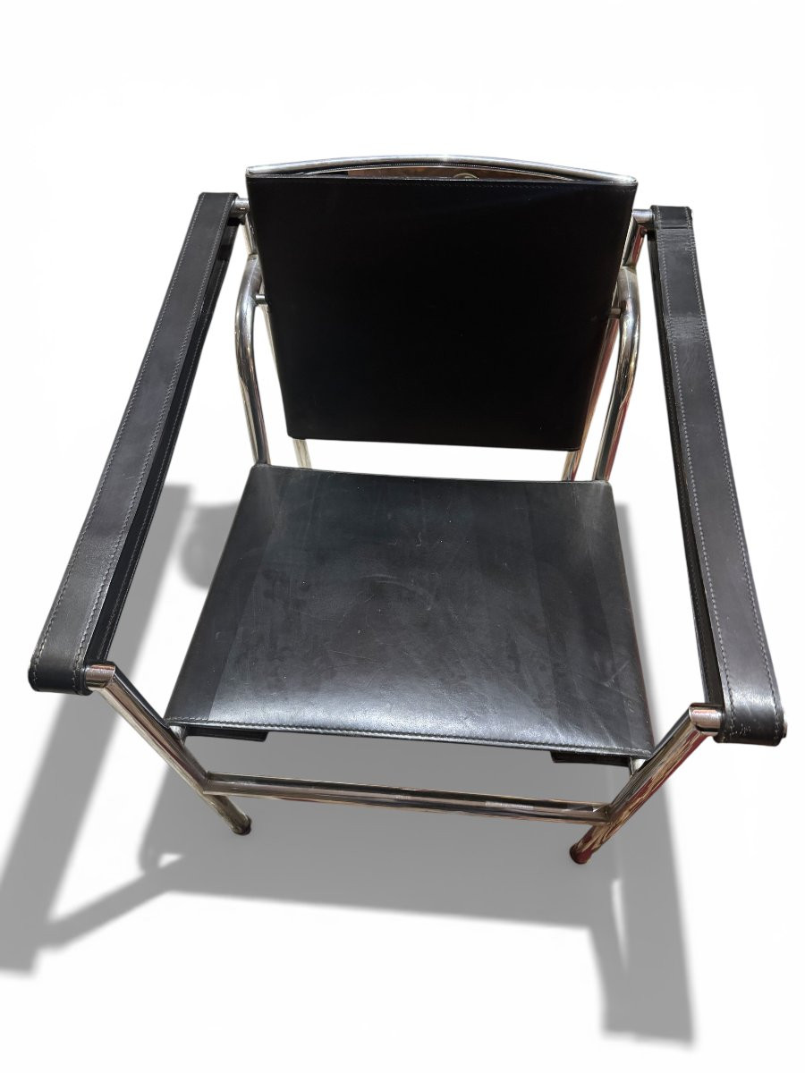 COPPIA DI SEDIE LE CORBUSIER LC1 BASCULANT – DESIGN MODERNISTA VINTAGE-photo-2