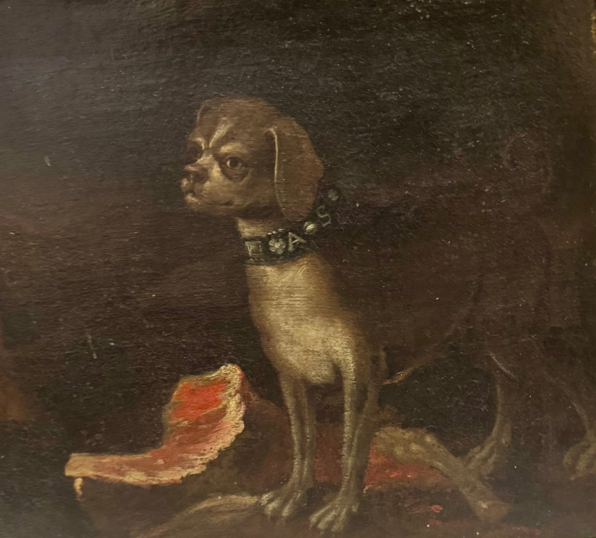 Pendant di dipinti antichi ad olio su tela “Scene allegoriche/mitologiche”-photo-5