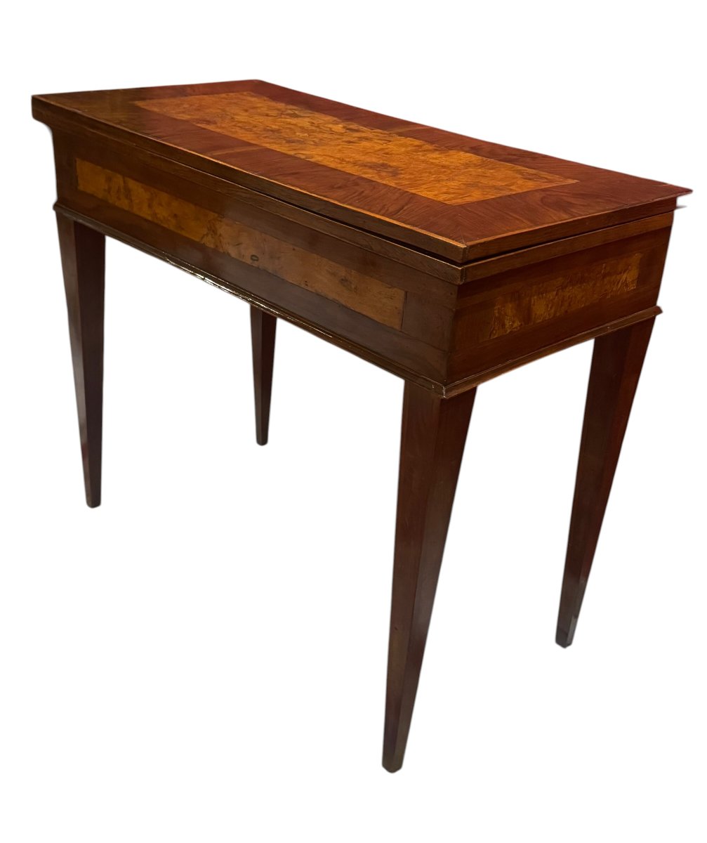 Tavolo da gioco “a libro” intarsiato – Lombardia, fine XVIII secolo-photo-3