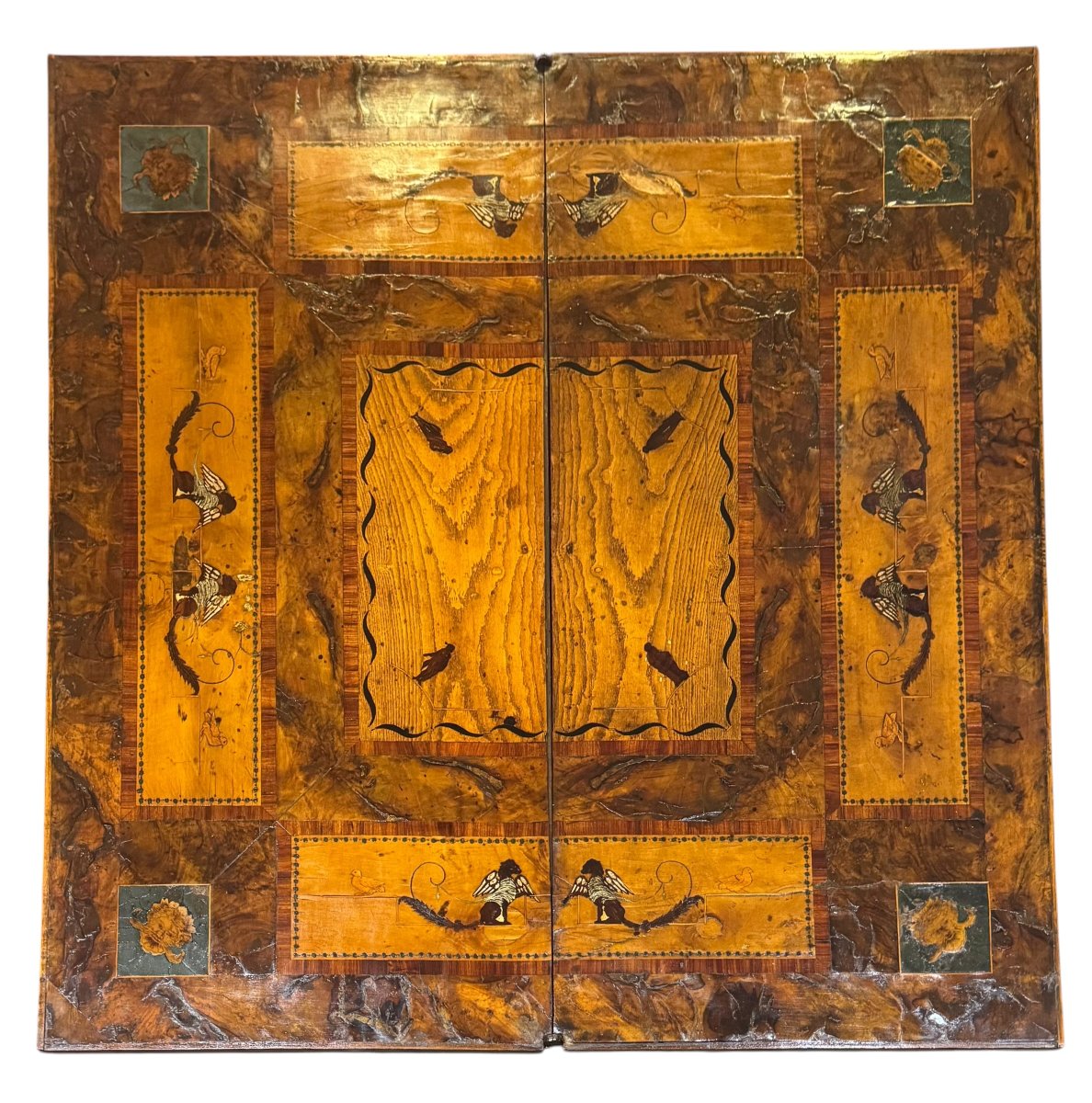 Tavolo da gioco “a libro” intarsiato – Lombardia, fine XVIII secolo-photo-4