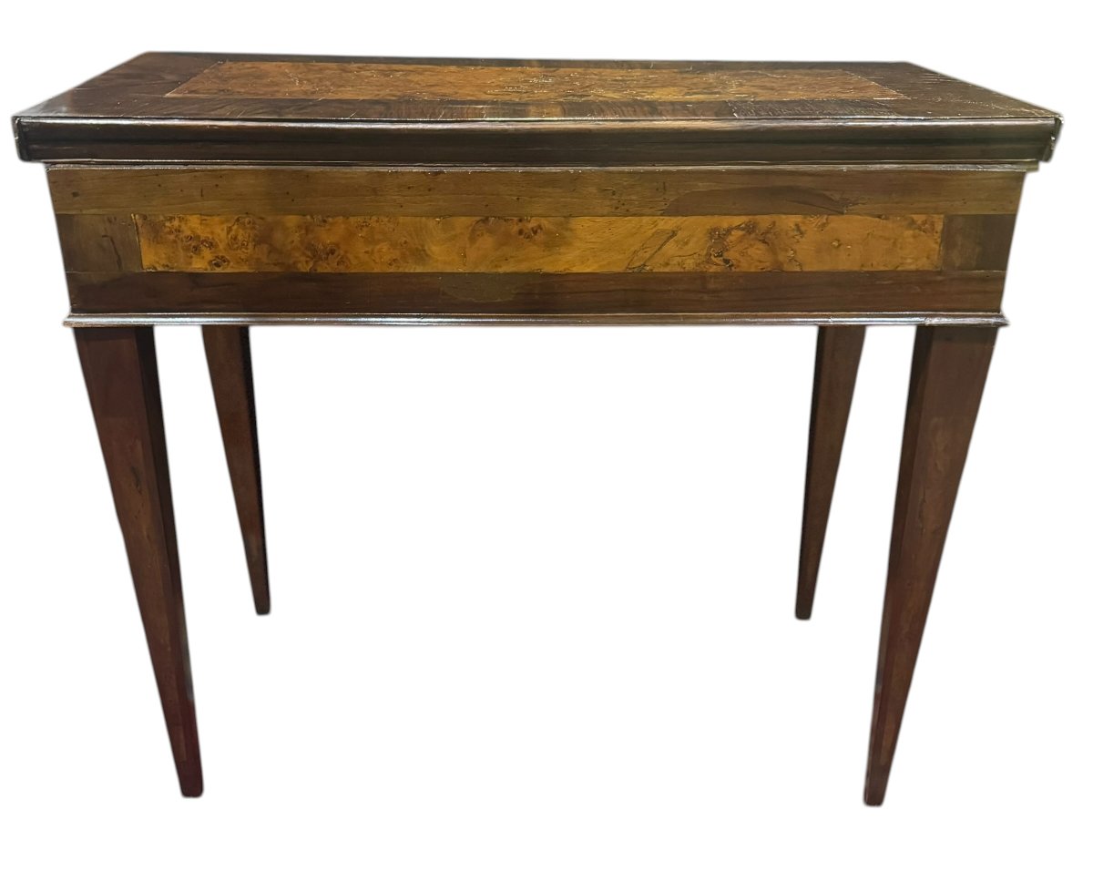 Tavolo da gioco “a libro” intarsiato – Lombardia, fine XVIII secolo-photo-2