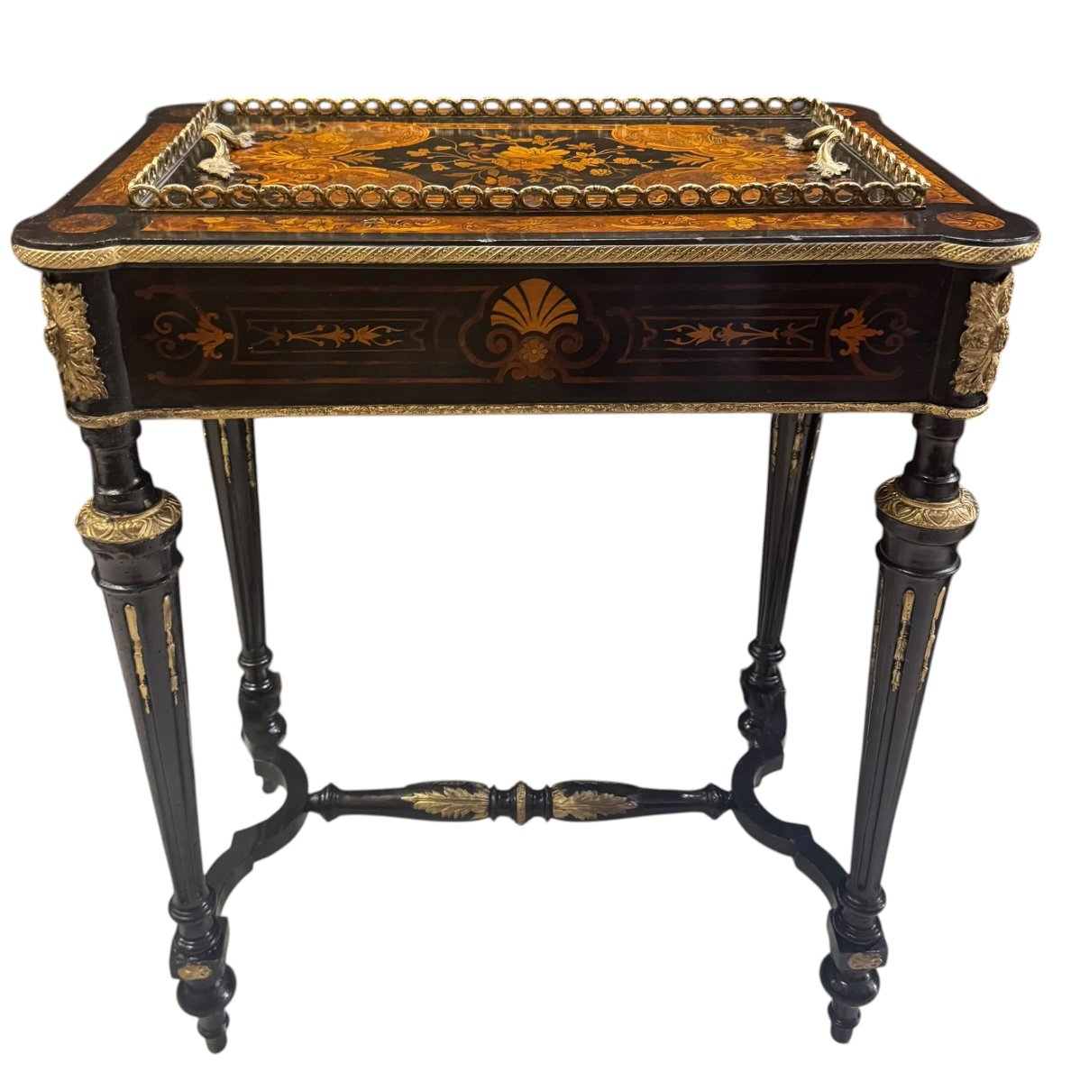 Fioriera – giardiniera intarsiata francese, Napoleone III -photo-2