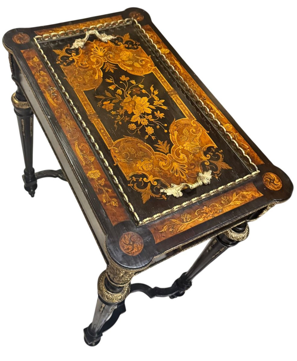 Fioriera – giardiniera intarsiata francese, Napoleone III -photo-3