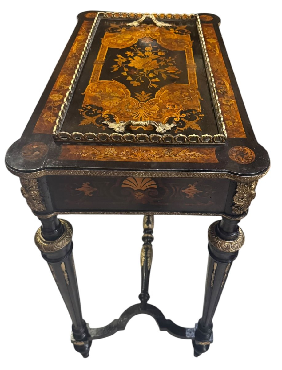 Fioriera – giardiniera intarsiata francese, Napoleone III -photo-4