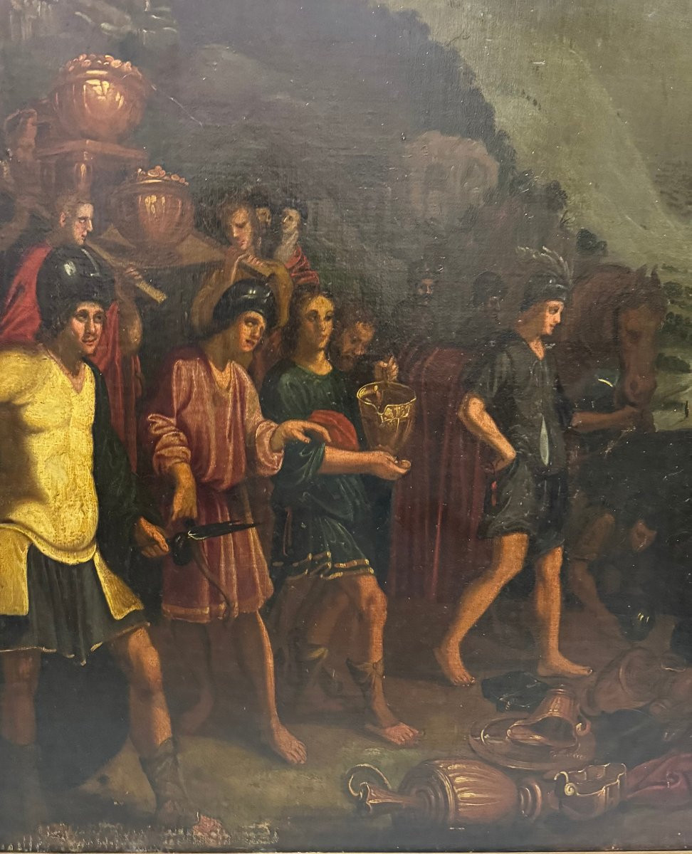 Grande dipinto antico – “Abramo e Melchisedek” – scuola italiana, XVII/XVIII secolo-photo-2