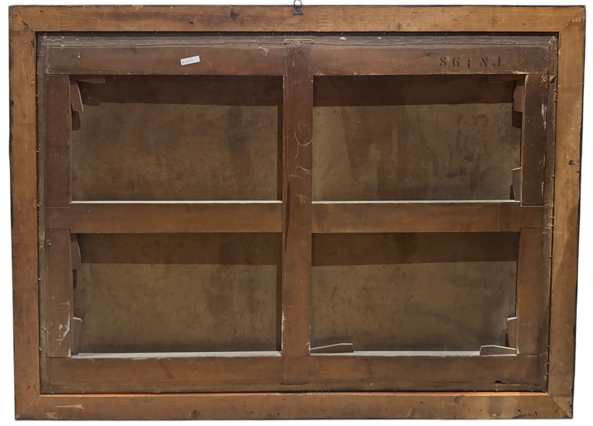 Grande dipinto antico – “Abramo e Melchisedek” – scuola italiana, XVII/XVIII secolo-photo-1