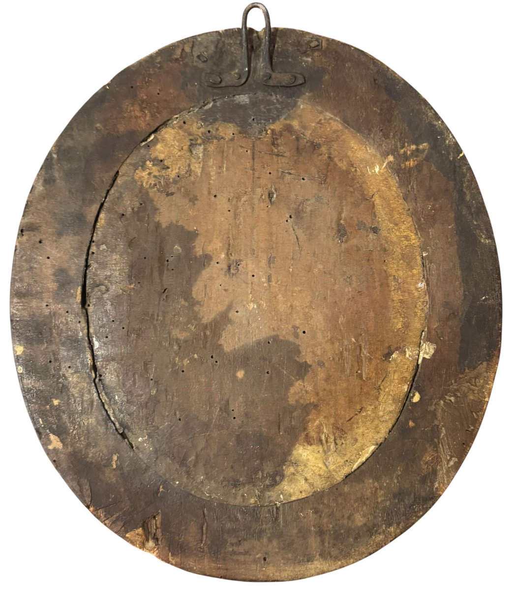 Madonna con Bambino – Antico Altorilievo Sacro in Legno Dorato del XVIII secolo-photo-1