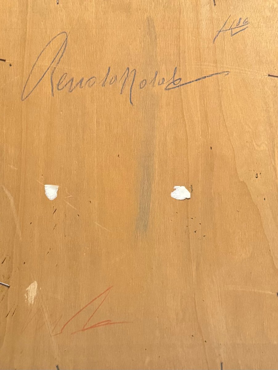 Renato Natali – Paesaggio Notturno con Pozzo e Casolare, Olio su Tavoletta-photo-1