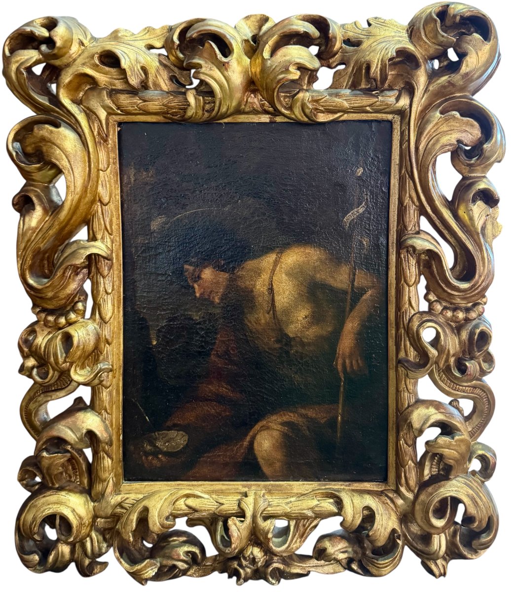 San Giovanni Battista nel deserto, dipinto ad olio su tela, XVII secolo.