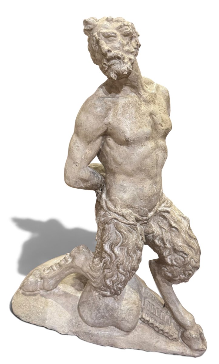 Statua di Fauno o Satiro in gesso – Manifattura "Civica Casa di Lavoro" di Padova Prof. Brocch-photo-2