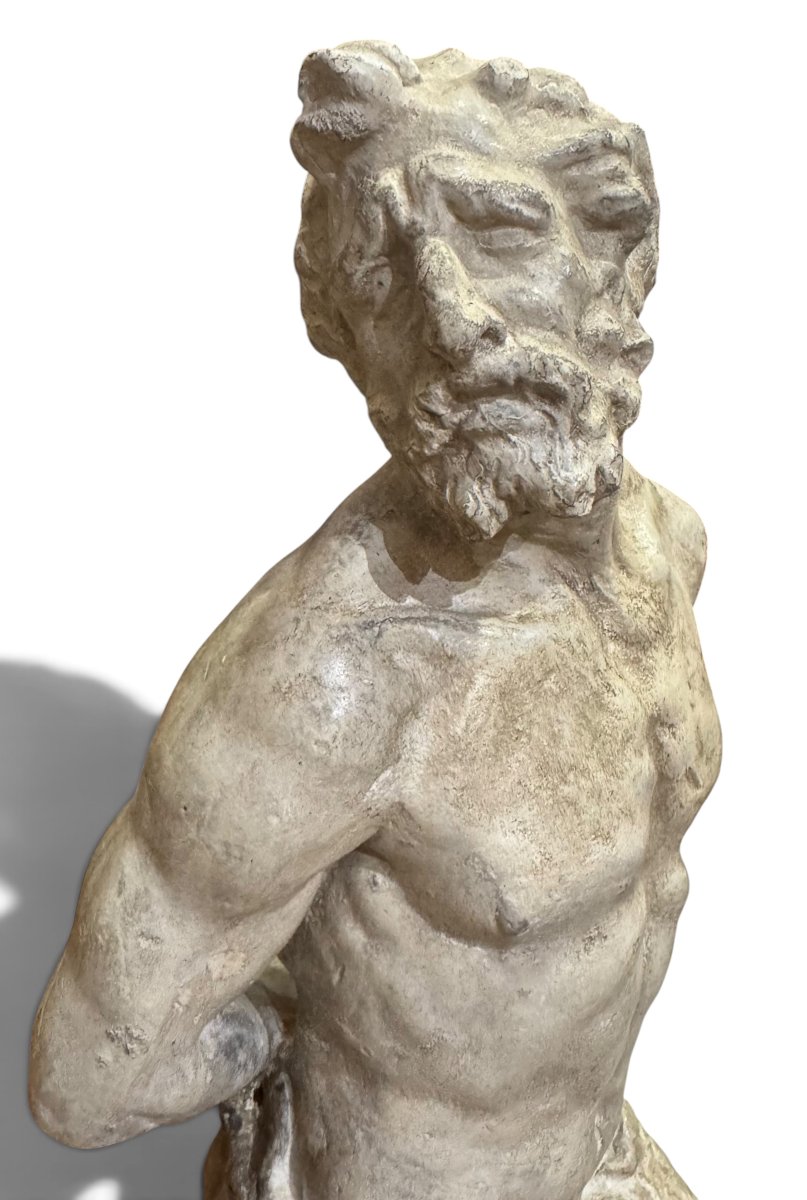 Statua di Fauno o Satiro in gesso – Manifattura "Civica Casa di Lavoro" di Padova Prof. Brocch-photo-3