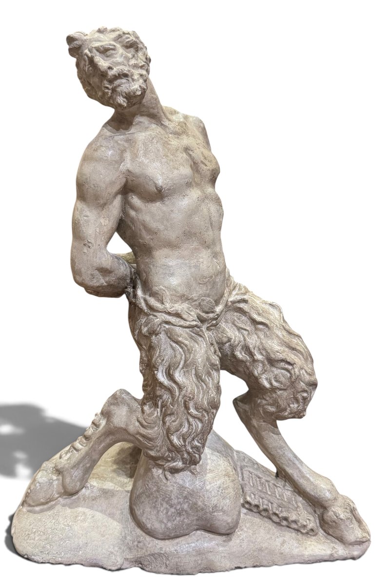 Statua di Fauno o Satiro in gesso – Manifattura "Civica Casa di Lavoro" di Padova Prof. Brocch