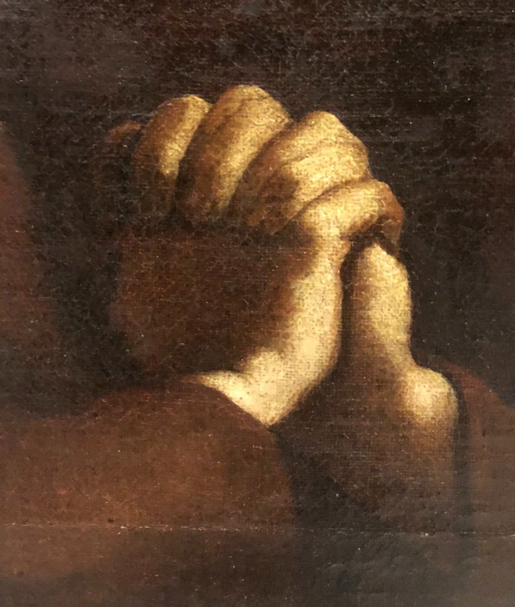 San Francesco di Paola dipinto ad olio su tela atelier Giuseppe Maria Crespi-photo-3