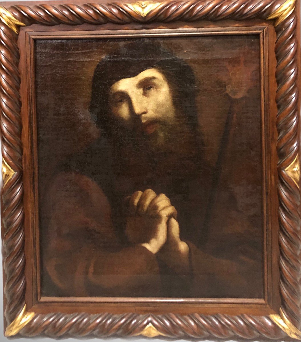 San Francesco di Paola dipinto ad olio su tela atelier Giuseppe Maria Crespi-photo-1