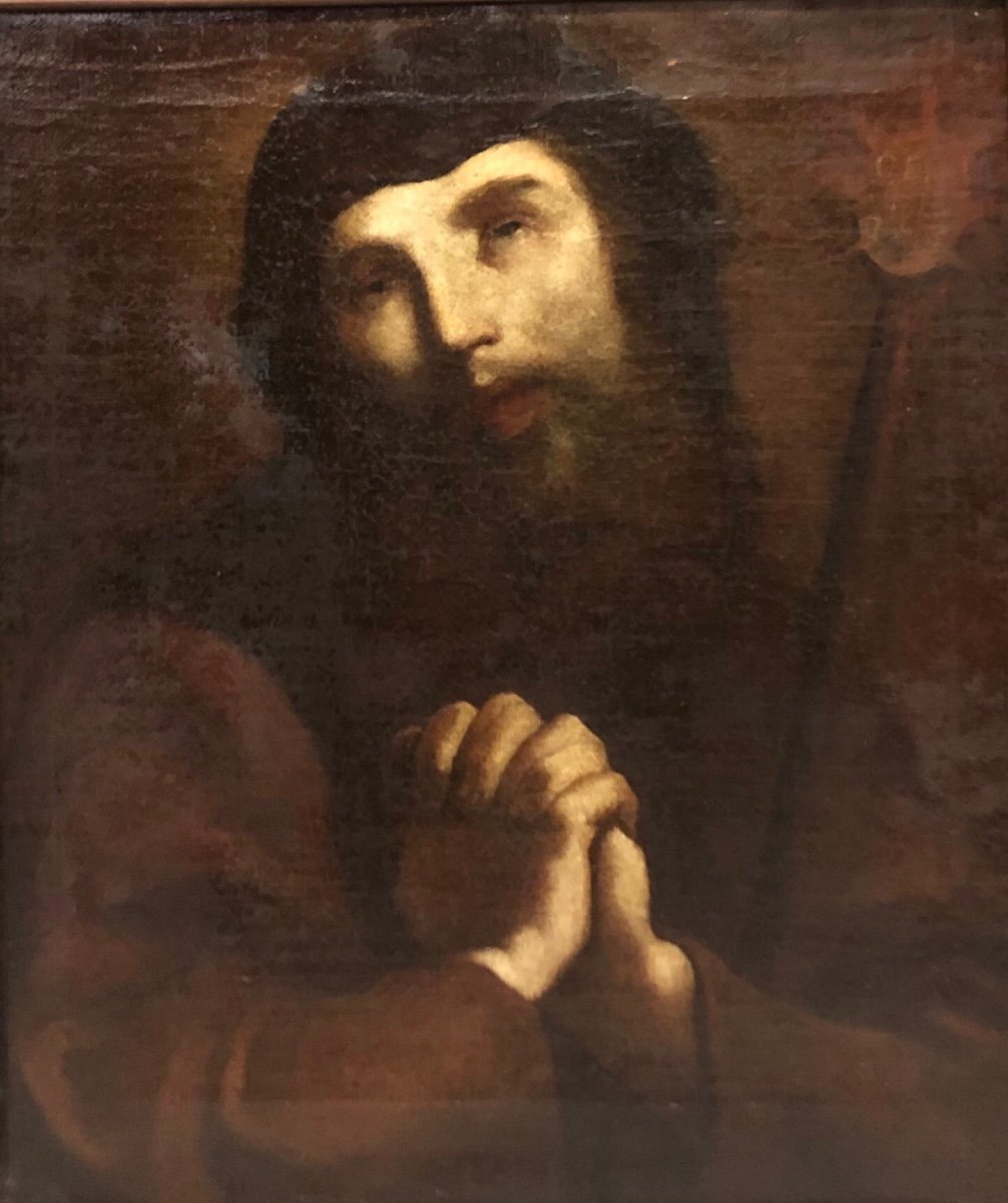 San Francesco di Paola dipinto ad olio su tela atelier Giuseppe Maria Crespi