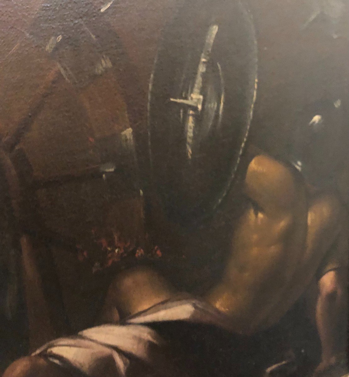 Martyre De Sainte Catherine d'Alexandrie - Peinture Sur Toile Du XVIIe Siècle-photo-4