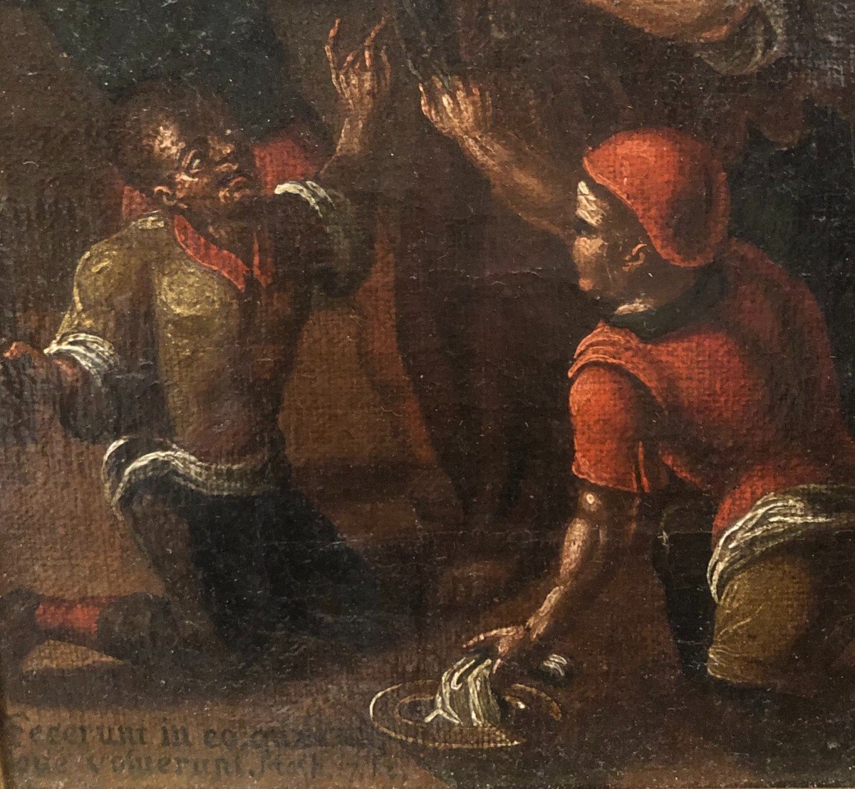 Christ Moqué - Peinture à l'Huile Flamande Sur Toile 17ème Siècle.-photo-3