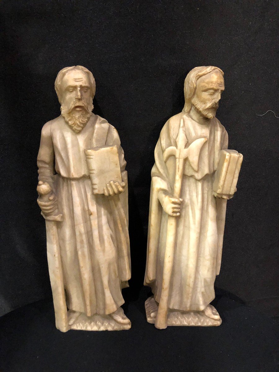 S. Paolo Et S. Mattia - Statues En Marbre De La Fin Du XVIe SiÈcle-photo-2