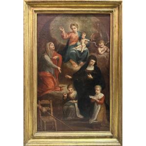 Madonna in Gloria con Gesù, angioletto e Sante - ANTONIO BECCADELLI