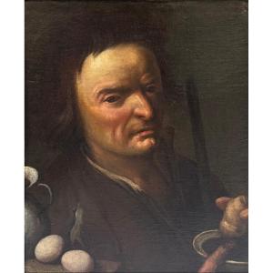 Ritratto di uomo - Dipinto su tela di Pittore Fiammingo del XVII Secolo