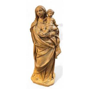 MADONNA CON BAMBINO - STATUA IN TERRACOTTA BOLOGNESE XVIII SECOLO.