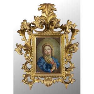 Madonna in preghiera – dipinto ad olio su rame