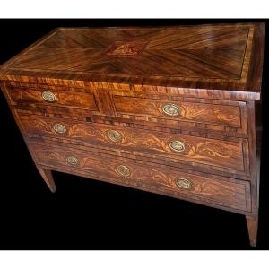 CASSETTONE INTARSIATO LUIGI XVI NEOCLASSICO