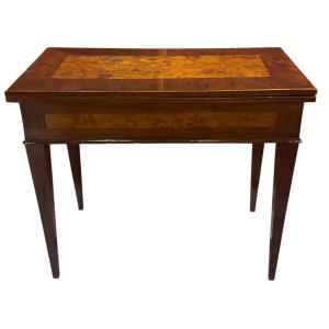 Tavolo da gioco “a libro” intarsiato – Lombardia, fine XVIII secolo