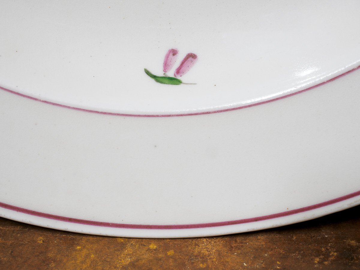 Coppia di piatti in porcellana di Vienna con decorazione floreale, 1828-photo-4