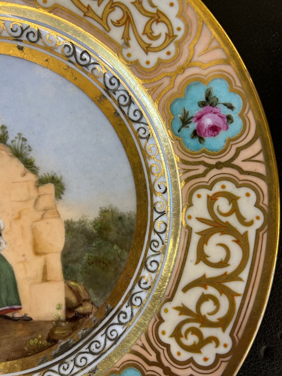 Piatto fondo in porcellana, circa 1830-photo-4