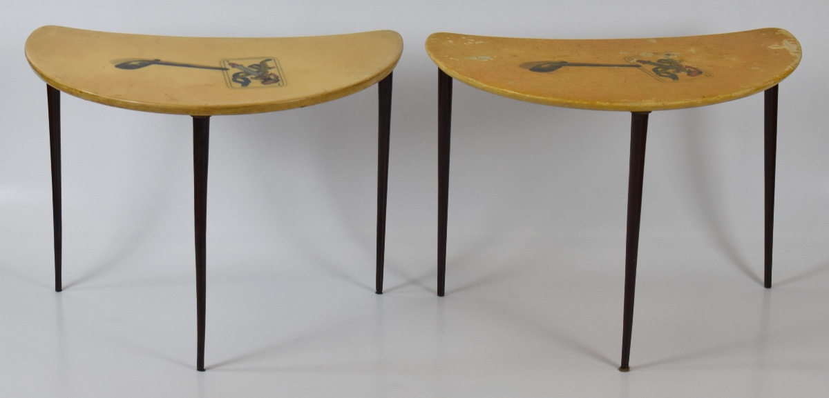 Tavolino Paire de tables d'appoint Aldo Tura (1909-1963),