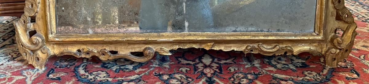 Specchiera in legno dorato-photo-2