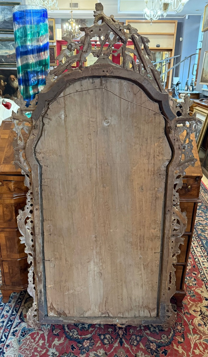 Specchiera in legno dorato-photo-4