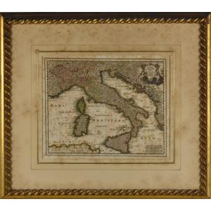 Carta geografica dell’Italia del XVIII secolo 