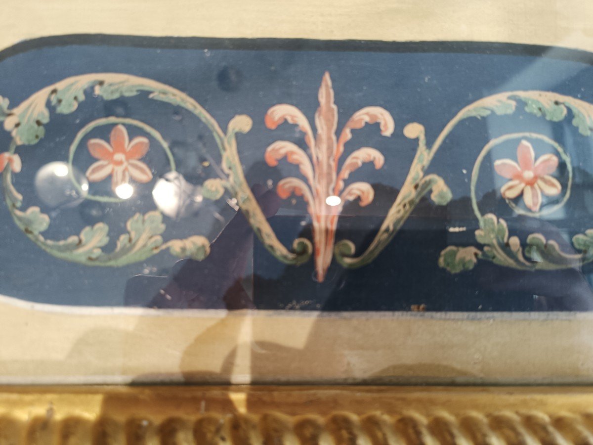 Olio su tela raffigurante motivi decorativi di vario tipo. Italia,epoca Luigi XVI-photo-2