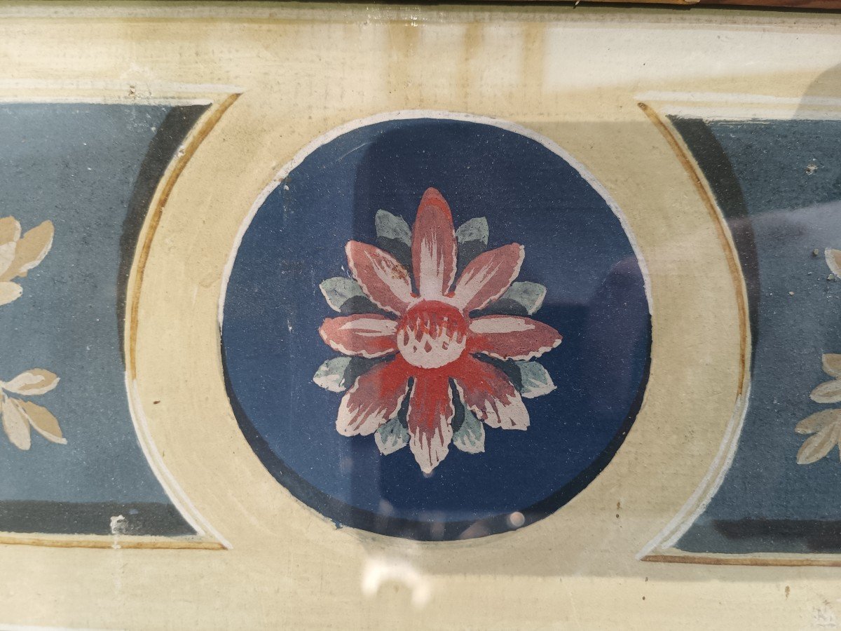 Olio su tela raffigurante motivi decorativi di vario tipo. Italia,epoca Luigi XVI-photo-1