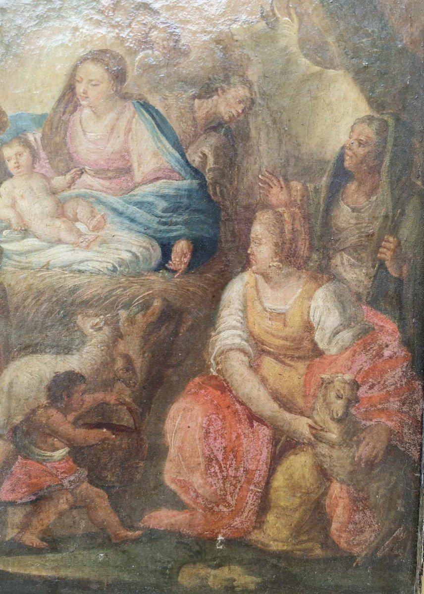 Bozzetto ad olio su tela .Scuola Napoletana del XVIII secolo.-photo-3